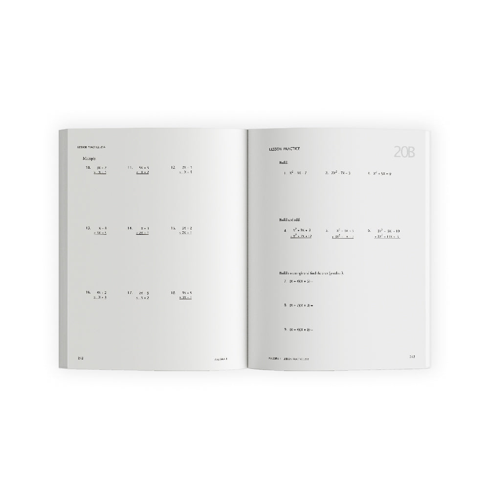 Algebra 1: Legacy Edition Student Workbook and Tests