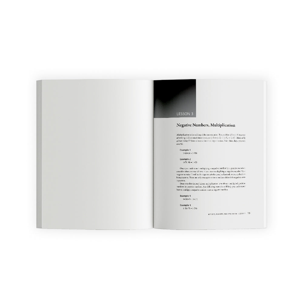 Pre-Algebra Instruction Manual